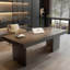 Bureau de direction moderne de style italien en chêne fumé-252298114