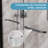 58”-60" W X 72”h Bypass Sliding Frameless Shower Door With Thickened Upgrade Tempered Glass