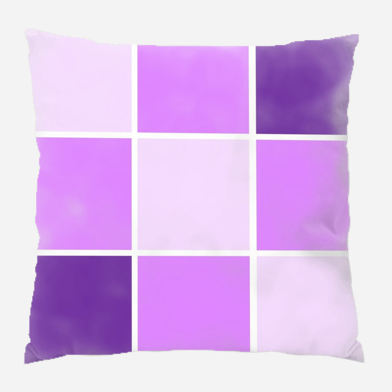 Geometric Microsuede Reversible Throw Pillow