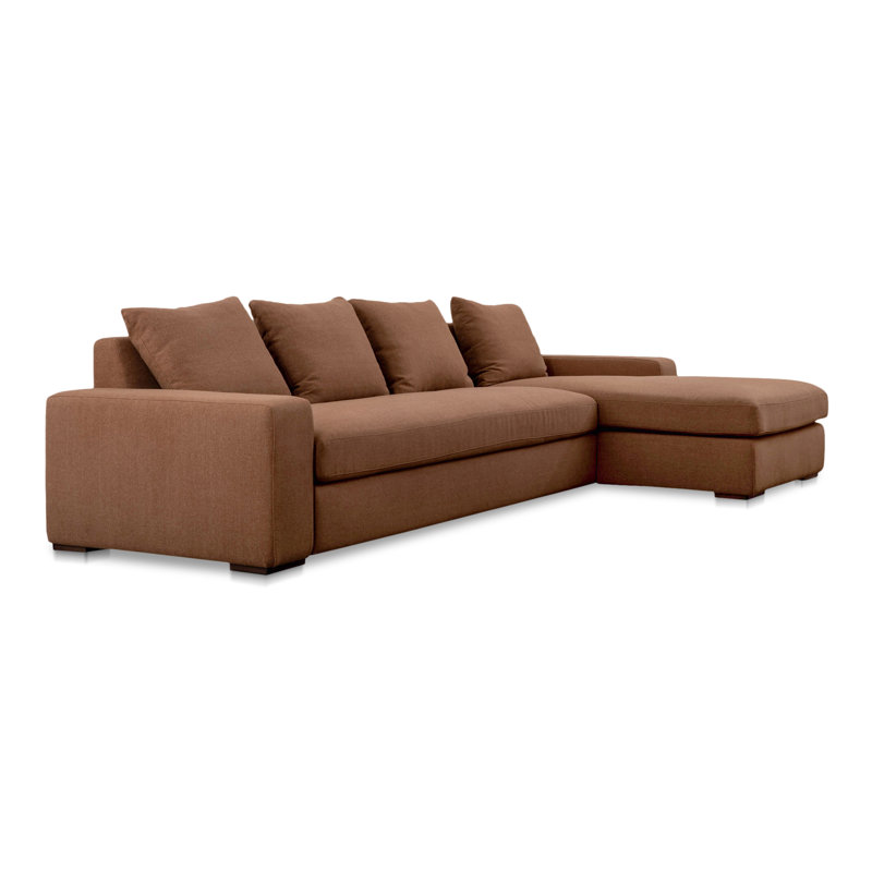 Canapé modulaire Cameca, Terre cuite Crypton Performance Weave, Orienté à droite