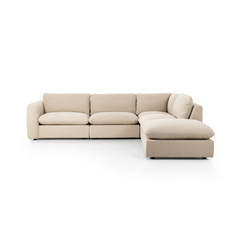 Ingel Sectional, Right Hand Facing, Taupe Linen Blend
