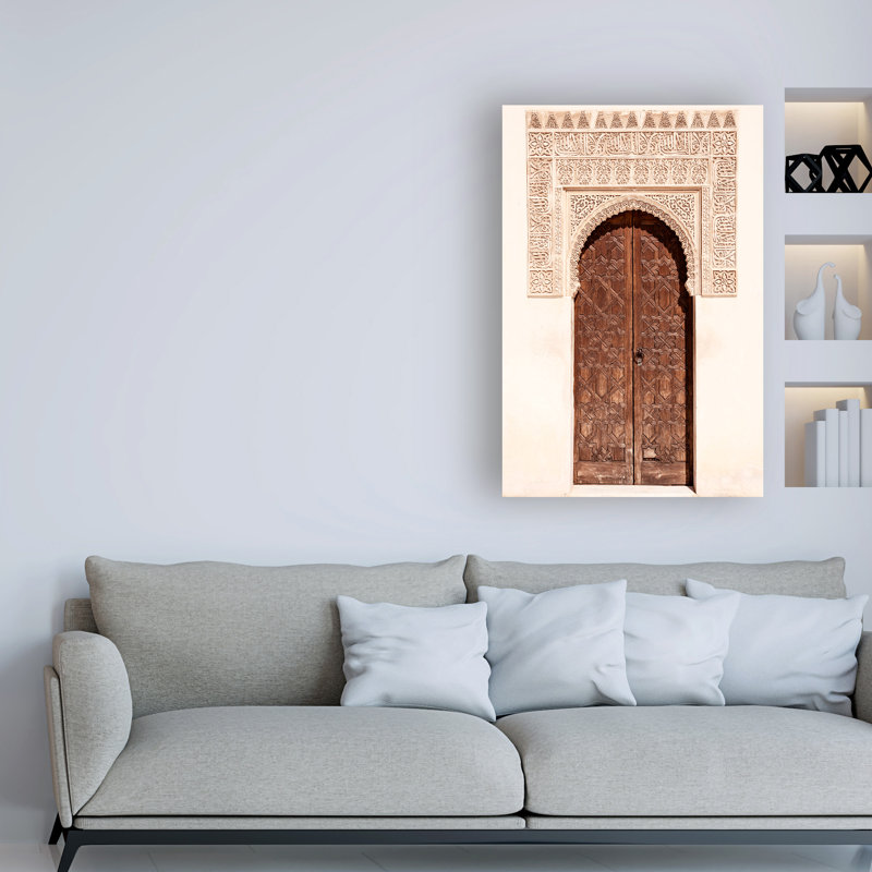 Fabriqué en Espagne porte arabe dans l'Alhambra par Philippe Hugonnard - reproduction de photo sur toile tendue