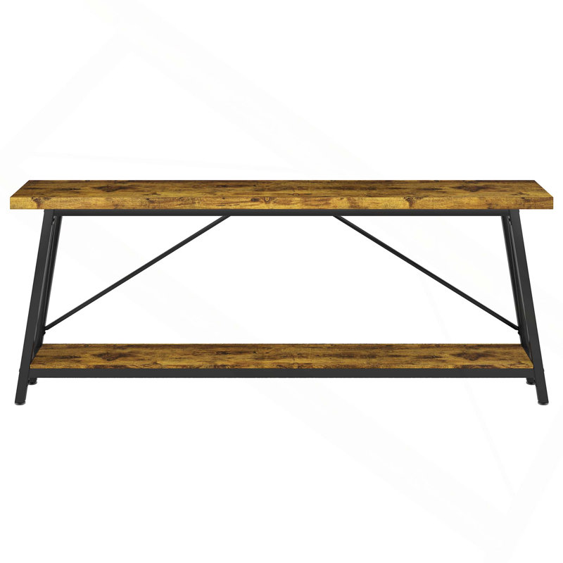 Extra Long Industrial Sofa Table, Perfect For Hallway And Living Room Decor With Ample Display Space