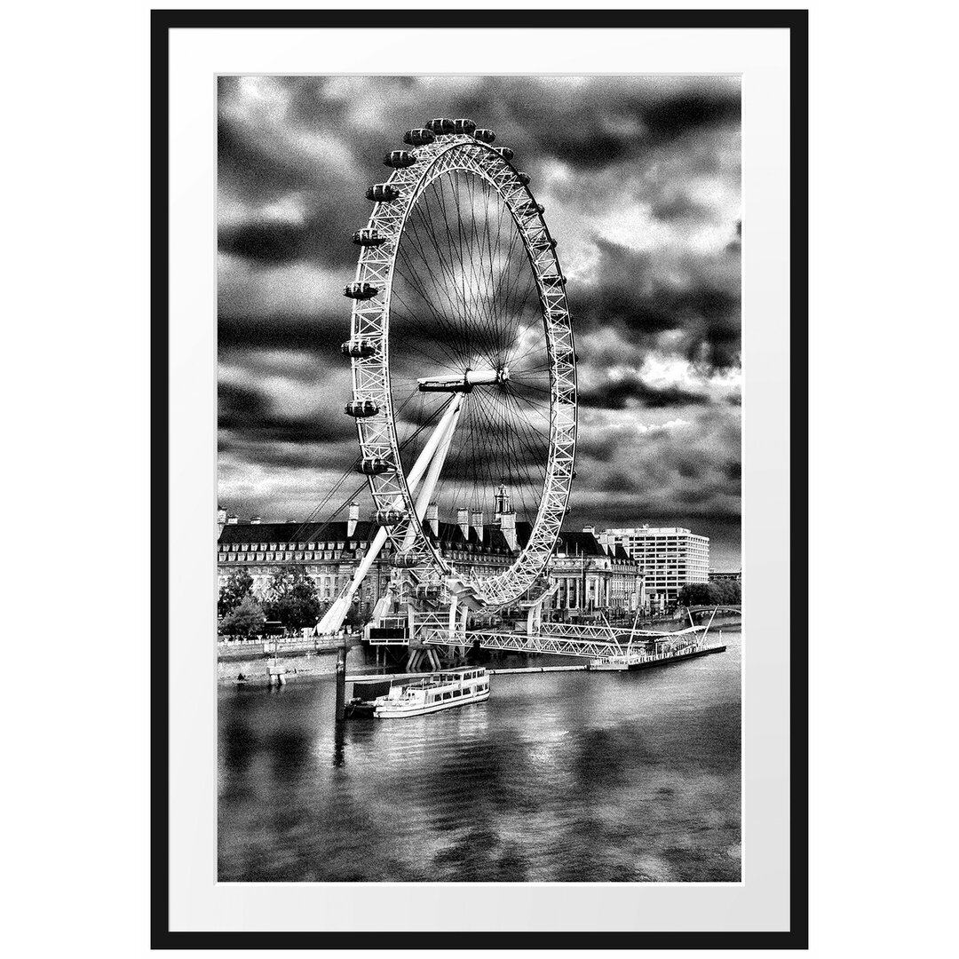 Gerahmtes Poster Riesenrad, London Eye