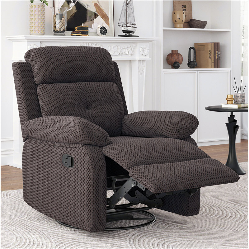 Petit fauteuil inclinable et pivotant à bascule pour femmes adultes pour petits espaces, chambre à coucher, salon