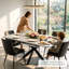 Table de salle à manger extensible 62,4 "à 78,15" avec base en X noire-130022633