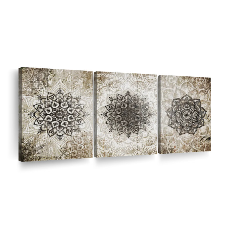 Impression sur toile Zen Mandala Patina, H 80 po x l 39 po x P 1,25 po