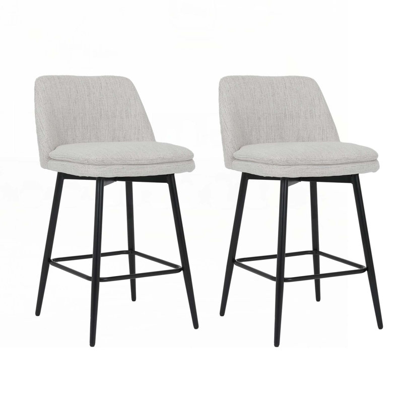 Counter Height Swivel Bar Stools, Off White