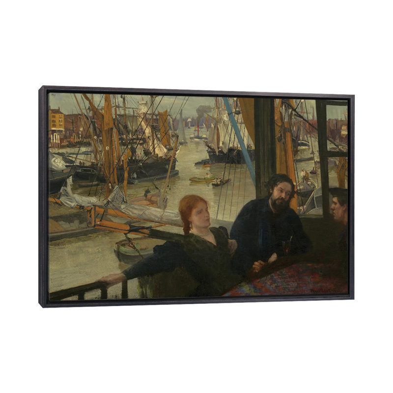 «Wapping», reproduction d'art sur toile encadrée, 26 po x 40 po, Toile avec cadre, Noir patiné