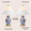 Ensemble de lampe de table bleue/blanche Cirebon