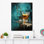 Turquoise Vesper Vibrance Twilight Cocktail I - Art mural cocktails