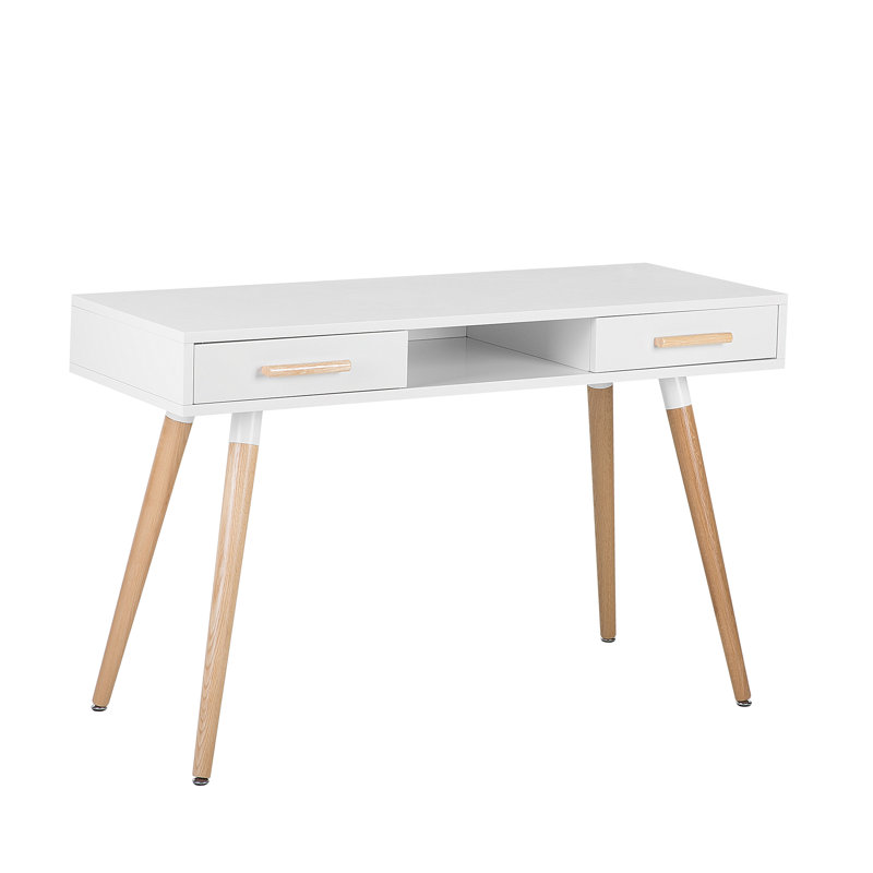 Anika Writing Desk, White with Grey