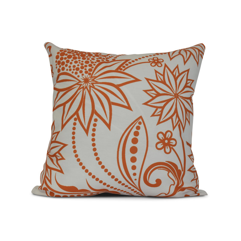 Housse de coussin et insert d’extérieur carrés, H 20 po x l 20 po x P 3 po, Orange