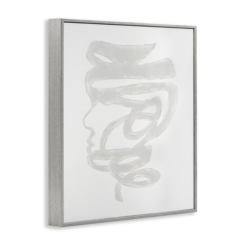 Portrait en spirale monochrome, estampe numérique, design par Vanna Lam, H 30 po x l 24 po, Estampe numérique Farmhouse