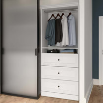 Beachcrest Home Navarro 82.25W Closet System Finish: White