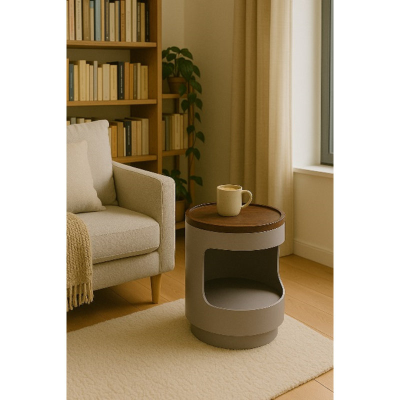 Side Table Iron With Opening