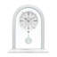 Roman Numeral Metal Quartz movement / Crystal Tabletop Clock in Silver