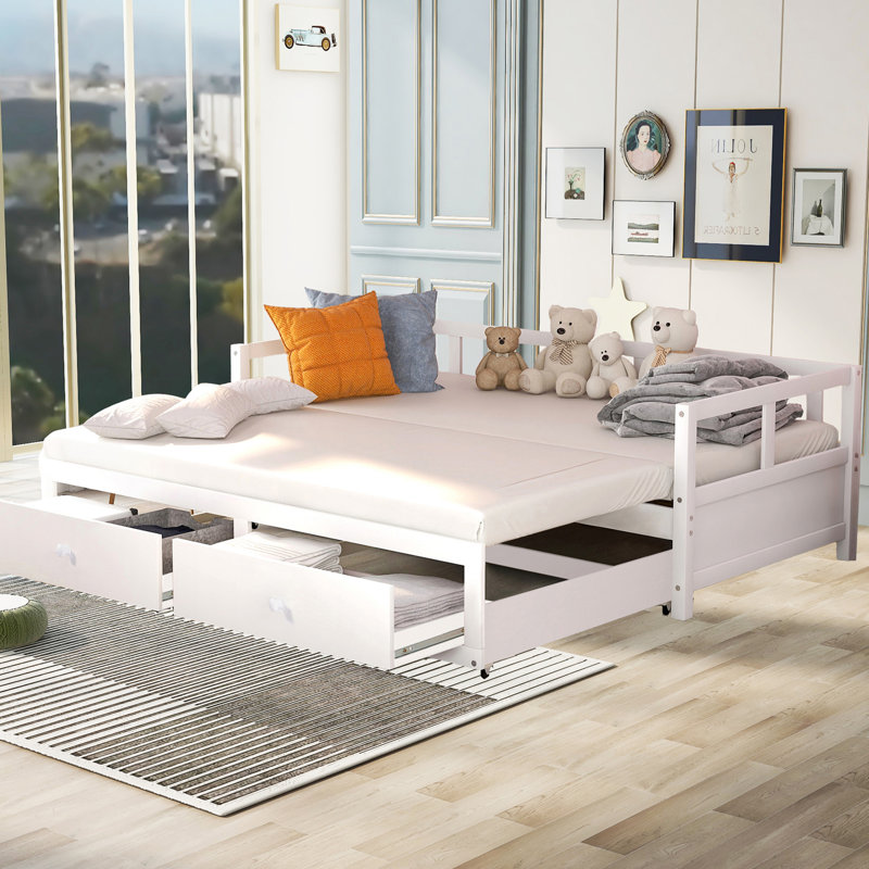 Adalgisa Solid Wood Daybed with Trundle