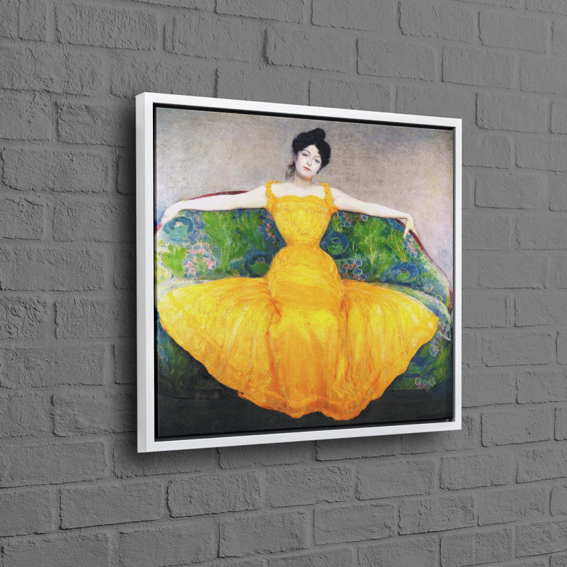 Print on Canvas, 50 cm H x 50 cm W, White Floater Framed