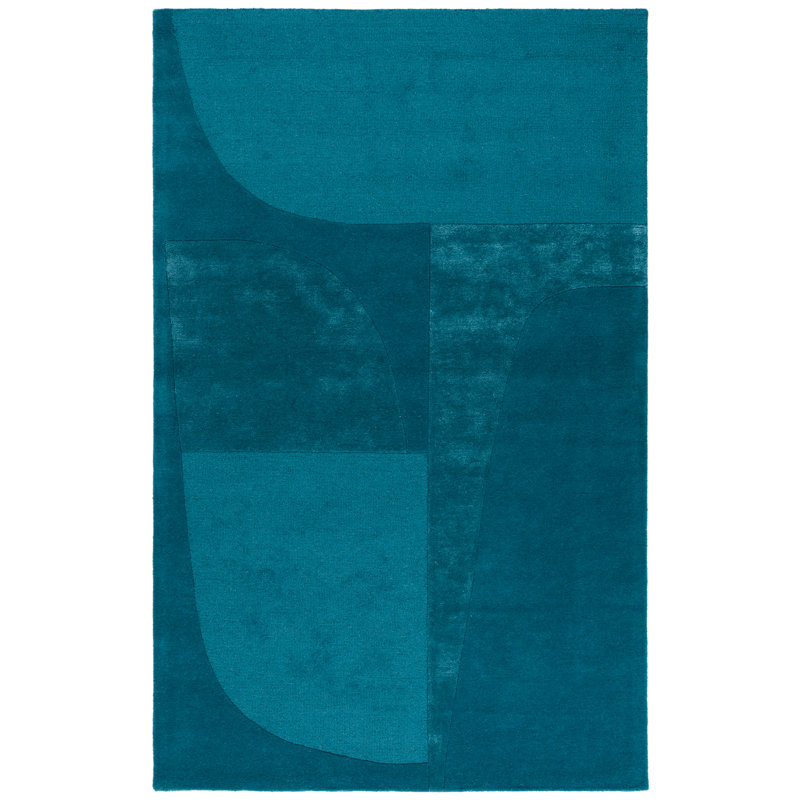 Tapis turquoise Fifth Avenue 253, Rectangle 8 pi x 10 pi
