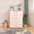 White 5-Drawer Dresser With Wheels & Handles