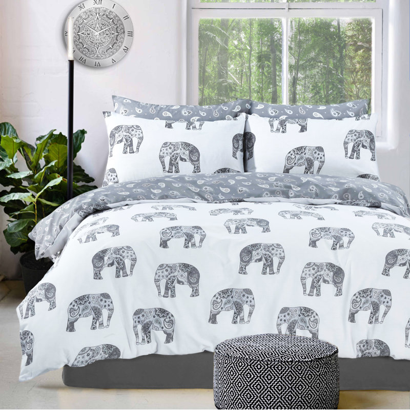 Boyes Cotton Blend, Polyester Paisley Duvet Cover Set with Pillowcases, Double - 2 Standard Pillowcases