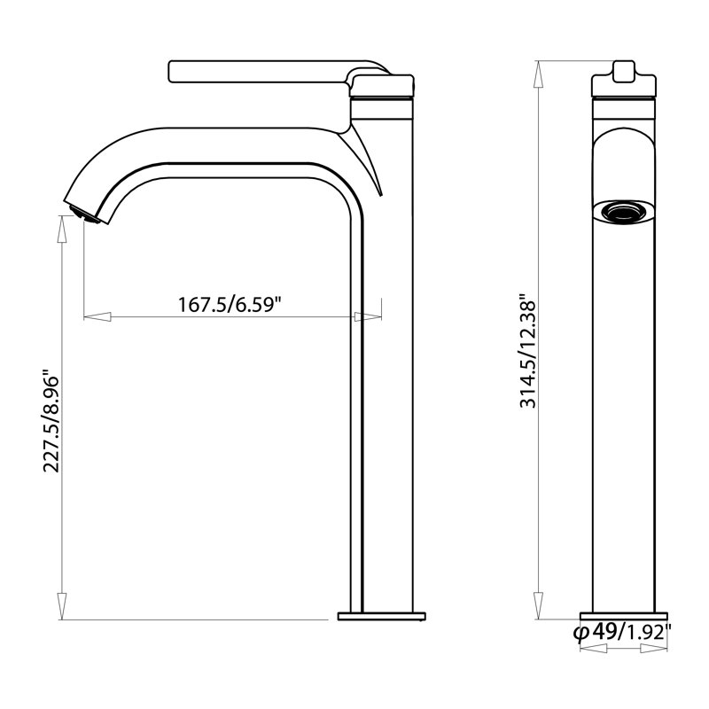 Single-handle Bathroom Faucet, Matte Black