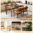 Wooden Dining Chair Set of 2 w/Rubber Wood Frame Padded Seat & Back Armrests-520041560