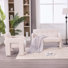 Ensemble de salon nordique, canapé 2 places et fauteuil d'appoint en chenille moderne pour le salon, la chambre à coucher, le bureau