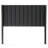 Lucid Wingback Upholstered Headboard with Tufted Channels, 56.75-Inch Height Headboard, King/California King, Dark Gray-288469922-288469931