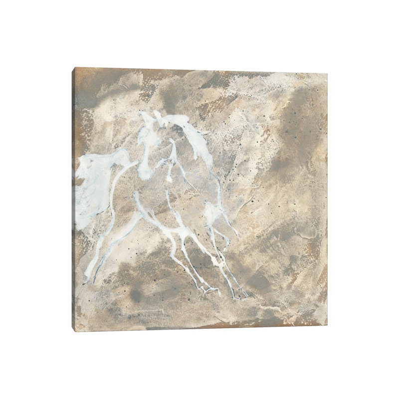 White Horse I by Chris Paschke - Wrapped Canvas Painting, 93.98 cm H x 93.98 cm W x 3.175 cm D