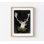 Renne, art mural Rudolph, nez rouge, tableau de Noël, affiche encadrée, décoration de salon rustique, chambre d'enfant, affiche