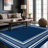 Quinnipack Dark Blue Non-Slip Area Rug-1248191782