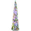 Arbre de Noël artificiel pré-éclairé pour décoration des Fêtes avec branches enneigées, modes d'éclairage multiples et assemblage facile