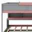 Lit superposé multifonctionnel avec escalier, lit gigogne et tablettes de rangement, DEL-1195608515