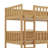 Twin-Sized Triple-Deck Rubber  Bunk Bed Fully Outfitted With Ladders And Guardrails-117529670