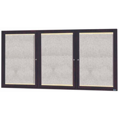 Framed Enclosed Wall Mounted Bulletin Board, 3' H x 6' W -  AARCO, LODCC3672-3RBA