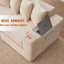 Canapé modulaire en velours côtelé l 10 po x P 63 po x H 31 po Haven