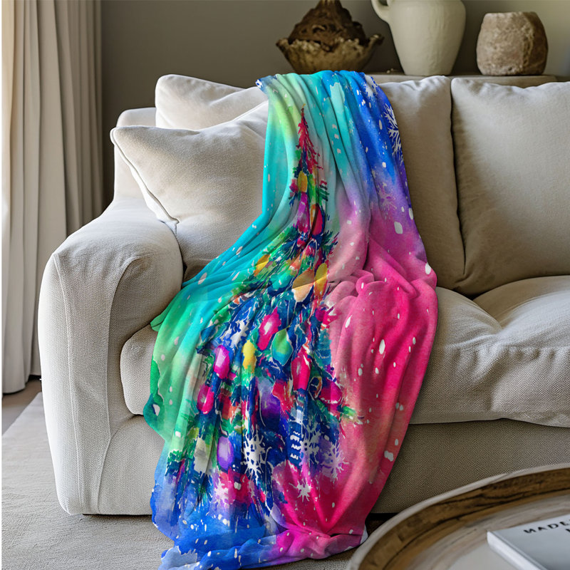Machine Woven Throw Blanket, 50" W x 60" L