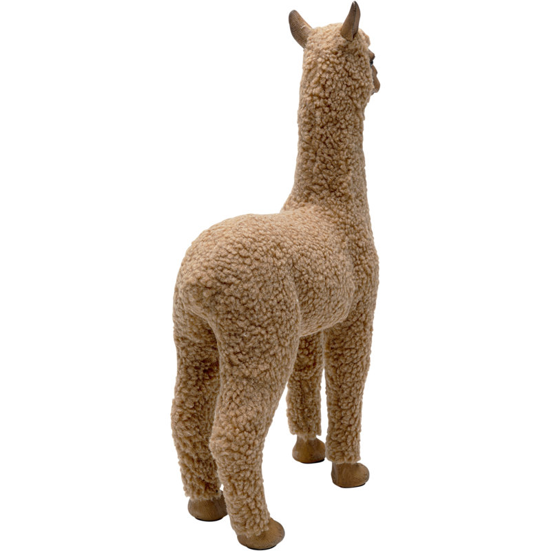 Decorative Happy Alpaca figurine, 37.5cm H x 26cm W x 9.2cm D