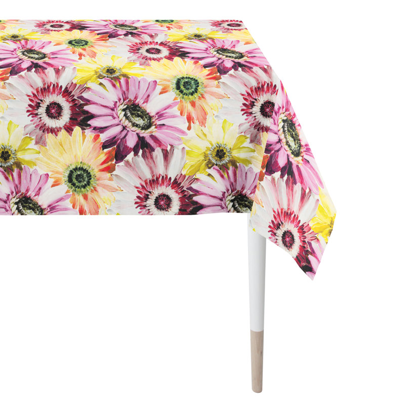 Summergarden Tablecloth, Yellow and pink