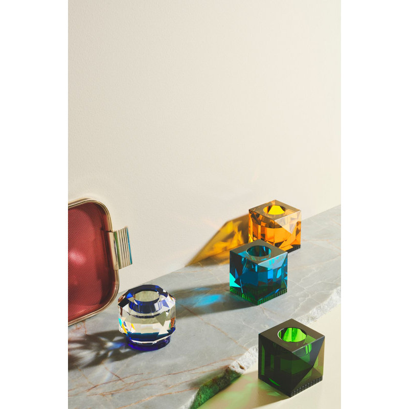 Ophelia Tealight Candle Holder, Azure/Green
