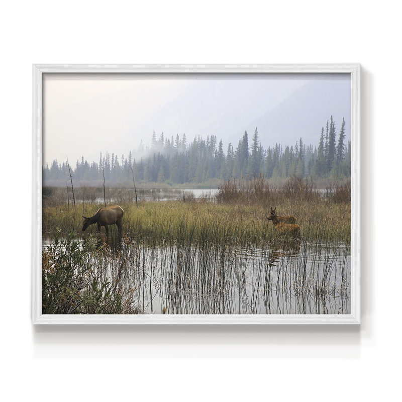 Out With The Twins -Framed Print - Restickable, 8" H x 10" W, White