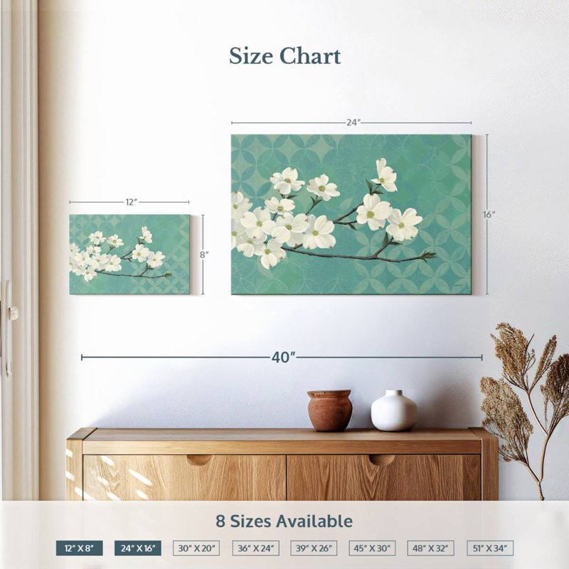 Harnek Dogwood Blossoms, H 16 po x l 24 po