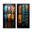 Masques de tribus mystiques d'Afrique - ensemble de salon art mural tribal africain-102573617-102573621