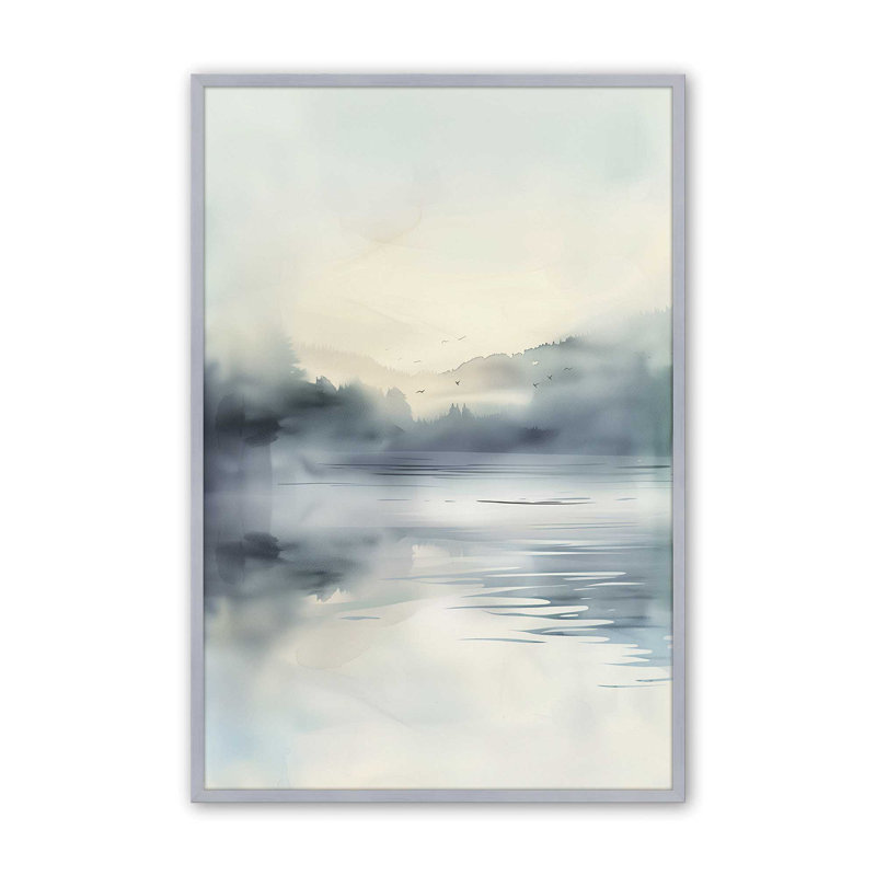 Misty Soar I Print, Polished Chrome Framed, 15.25" H x 12.25" W