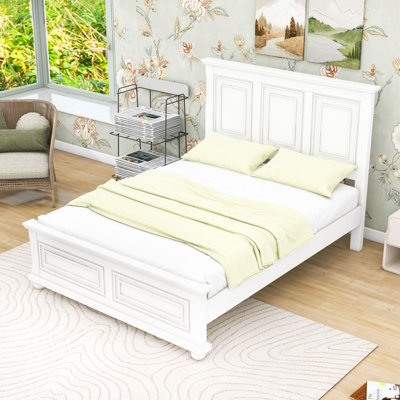 Wood Traditional Vintage Platform Bed