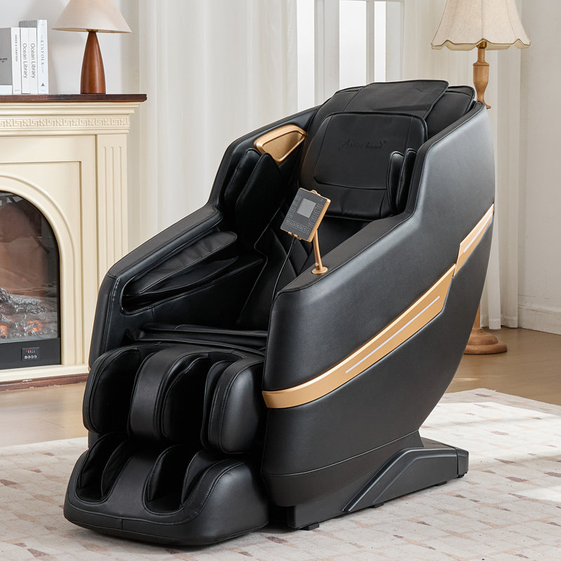 8 Point Full Body Zero Gravity Massage Chair With Bluetooth Speakers,sl Track Massage Recliner Chair With 10 Modes, Black