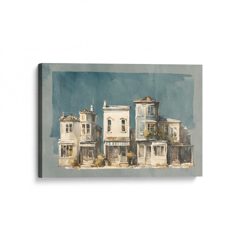 Façades peintes, H 12 po x l 18 po, Wrapped Canvas, Ne s’applique pas