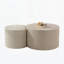 Table basse ronde en bois de style olive à piédestal robuste fabriquée à la main pour le salon